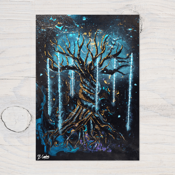 Mystic Tree Print on A4 glossy art card - Rainbowprint.uk