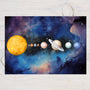 Space Themed, Planets, Galaxy, Universe, Glossy A4 Wall Art Print for Bedrooms, Offices, Studies etc, love space