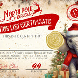 10 x Christmas North Pole Bulk A4 glossy Nice List Certificate - Blank for you to fill in - 6 versions - Rainbowprint.uk