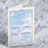 60th Birthday Personalised Card: Keepsake Gift - Rainbowprint.uk