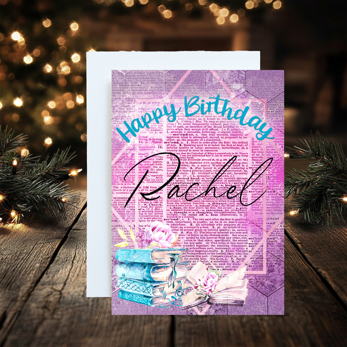 Personalised Book Lover Greetings Card: for any occasion