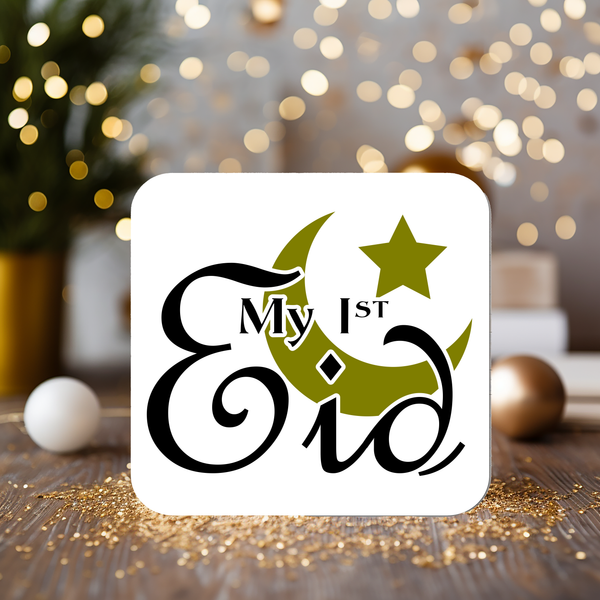 Eid Mubarak Coaster personalised with any Wording, Message - ideal gift