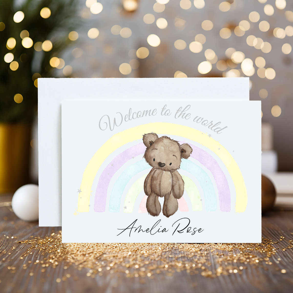 New Baby Greetings Card: can be personalised