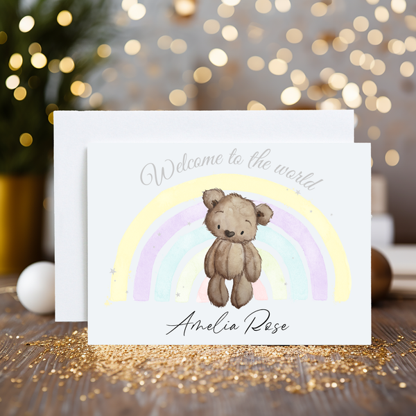New Baby Greetings Card: can be personalised