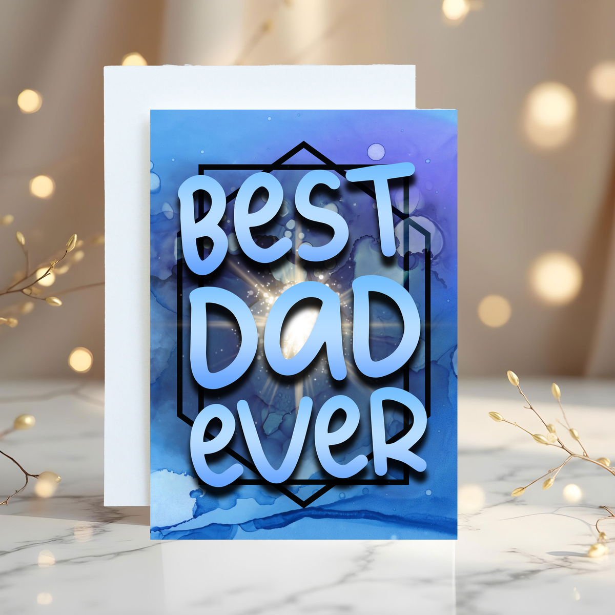 Best Dad Ever Personalised Glossy A5 Greetings Card: Happy Birthday Dad