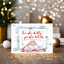 Christmas Jingle Bells with Santa Greetings Card, can be personalised