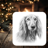 Afghan Dog Coaster: personalised with any wording - Rainbowprint.uk