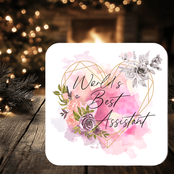 Assistant Coaster Gift: can be personalised - Rainbowprint.uk