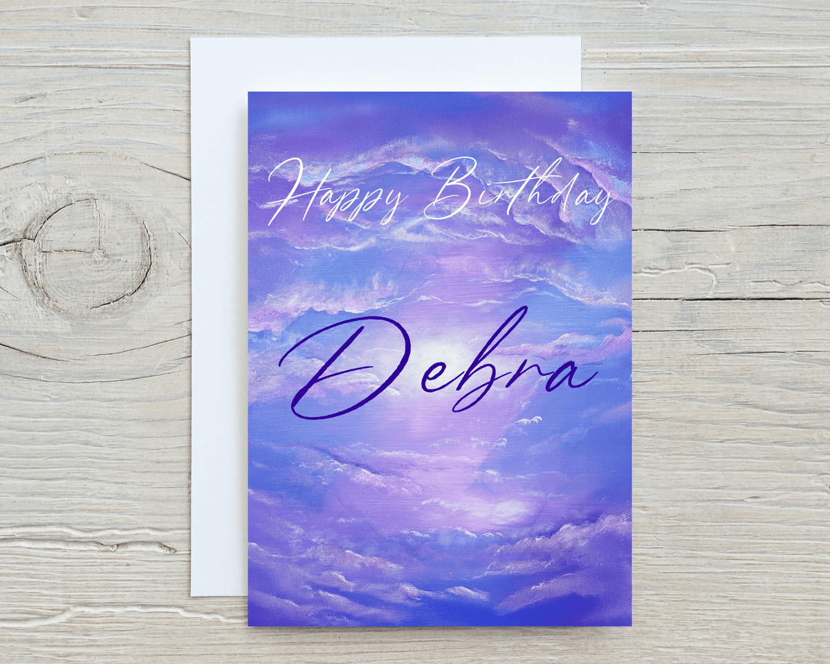 "Astral" A5 Glossy Greetings Card, can be personalised - Rainbowprint.uk