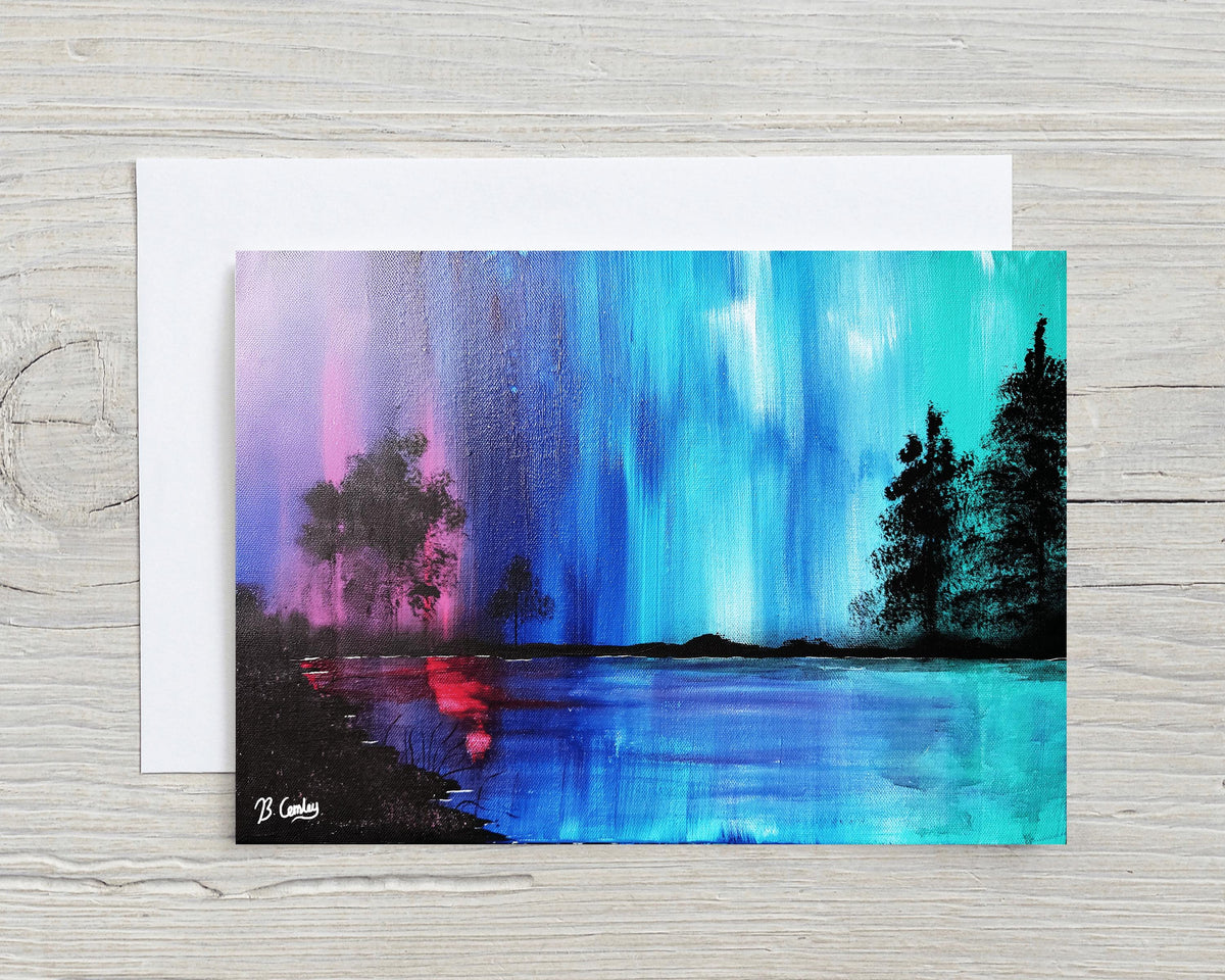 Aurora Dreams" A5 Greetings Card, can be personalised - Rainbowprint.uk