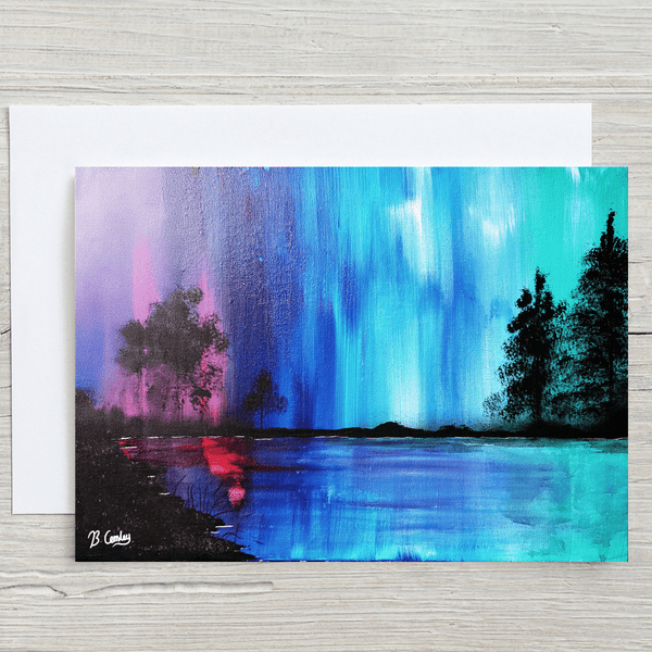 "Aurora Dreams" A5 Greetings Card, can be personalised - Rainbowprint.uk