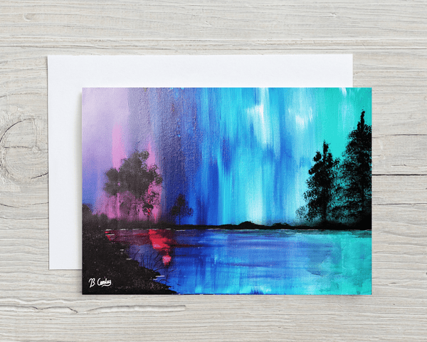 "Aurora Dreams" A5 Greetings Card, can be personalised - Rainbowprint.uk