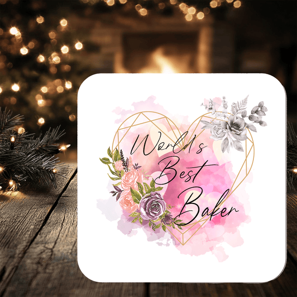 Baker Coaster Gift: can be personalised - Rainbowprint.uk