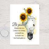 Be Positive - Everyone is a Little Broken Lightbulb Positivity Motivation Personalised Glossy A4 Wall Print - Rainbowprint.uk