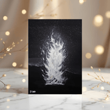 Beach Fire A5 Glossy Greetings Card, can be personalised - Rainbowprint.uk