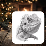 Bearded Dragon Coaster Gift: can be personalised - Rainbowprint.uk