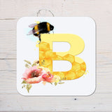 Bee Coaster Gift: personalised with any wording - Rainbowprint.uk