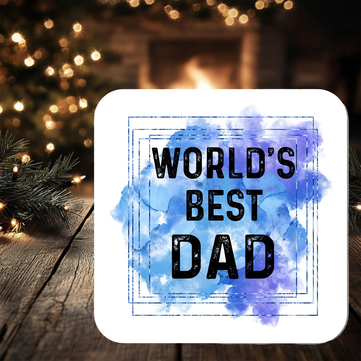 Best Dad Coaster Gift: can be personalised - Rainbowprint.uk