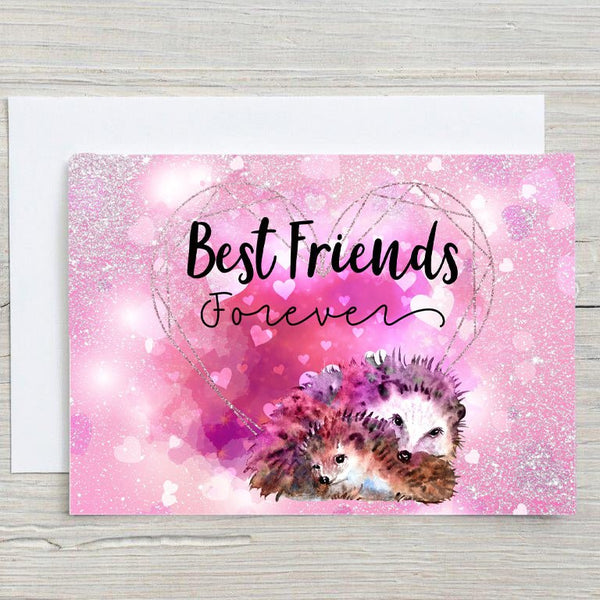 Best Friends Forever (BFF) Personalised Cute A5 Greetings Card - Rainbowprint.uk