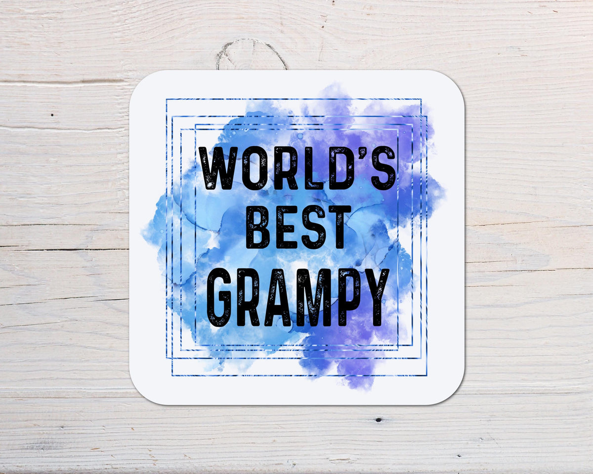 Best Grampy Coaster Gift: can be personalised - Rainbowprint.uk