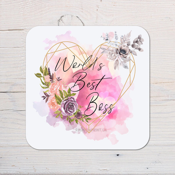 Boss Coaster Gift: can be personalised - Rainbowprint.uk