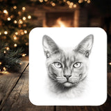 Burmese Cat Coaster Gift: personalised with any wording - Rainbowprint.uk
