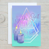 Candle Maker A5 Glossy Personalised Card, with any name printed on the front, World's Best Candle Maker, birthdays, thank you, motivation - Rainbowprint.uk