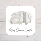 Caravan Coaster gift: can be personalised - Rainbowprint.uk