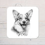 Corgi Dog Coaster personalised with any wording - Rainbowprint.uk