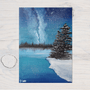 Cosmic Winter Print on A4 260gsm glossy canvas art card - Rainbowprint.uk
