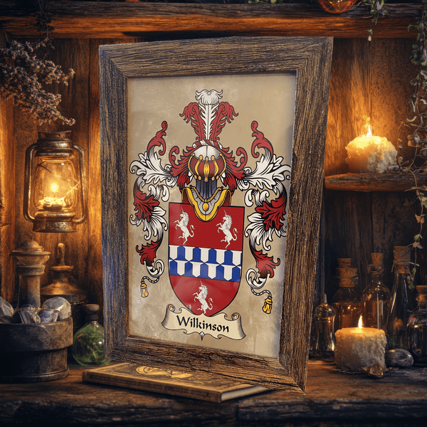 Couples Double Coat of Arms Gift Wall Art Decor Print - your Family Crests, unframed - Rainbowprint.uk