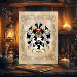Couples Double Coat of Arms Gift Wall Art Decor Print - your Family Crests, unframed - Rainbowprint.uk