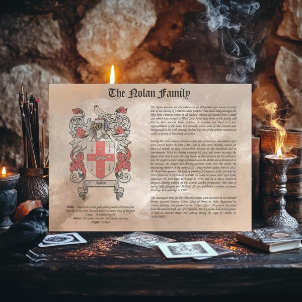 Decorative Family Crest Coat of Arms Print: ideal Christmas Gift, unframed A4 - Rainbowprint.uk
