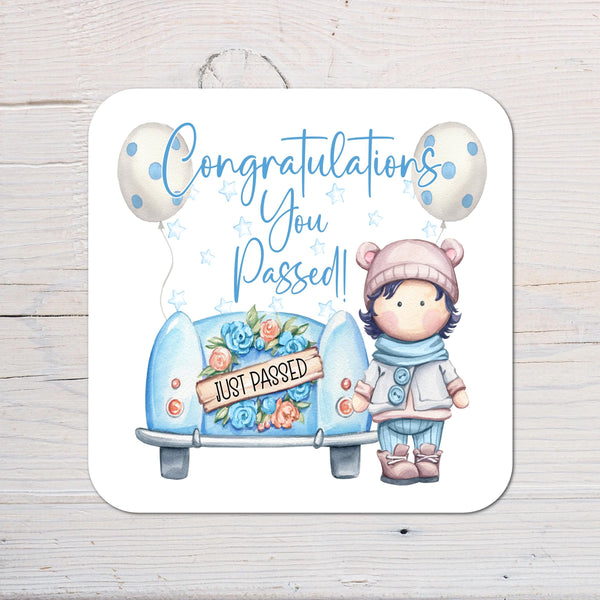 Driving Test Pass Congratulations Coaster personalised with any Wording, Message - ideal gift - Rainbowprint.uk