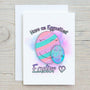 Easter Egg A5 Glossy Personalised Card, with any name printed on the front - Rainbowprint.uk