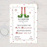 Elf Adoption Certificate from Santa Claus, Father Christmas - Personalised 2024 with any name and Elf name - Rainbowprint.uk