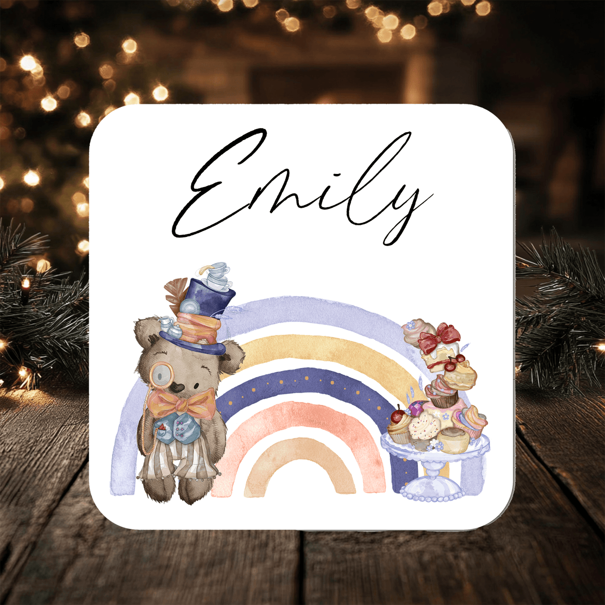 Fairytale Tea Party Coaster: can be personalised - Rainbowprint.uk