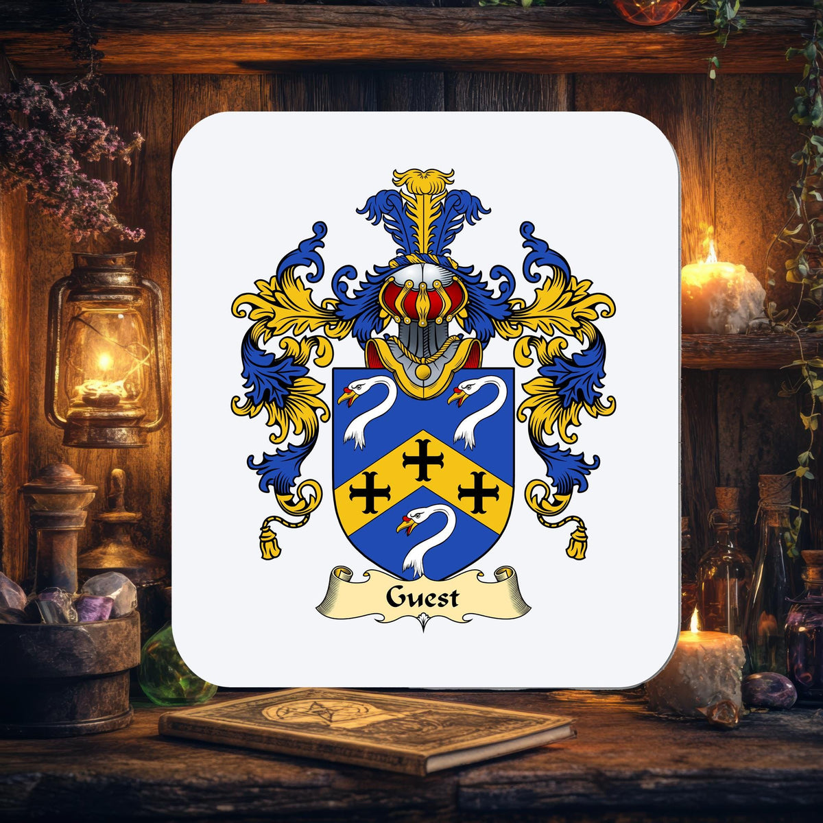 Family Crest 11oz White Mug: printed with 2 different Crests (ideal for couples) - Rainbowprint.uk