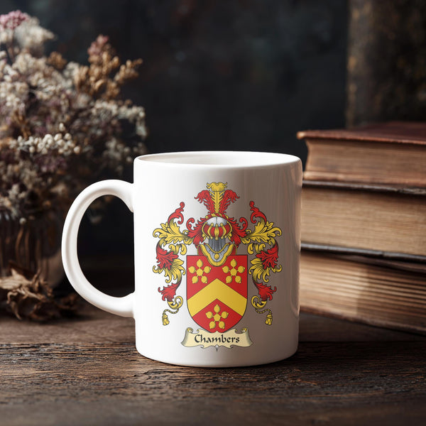 Family Crest 11oz White Mug: printed with 2 different Crests (ideal for couples) - Rainbowprint.uk