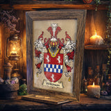 Family Crest Print: Framed Personalised Heraldry Wall Art - Rainbowprint.uk
