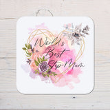 Floral Step Mum Coaster, Mother's Day Gift, Personalised Tea Cup Coaster - Rainbowprint.uk