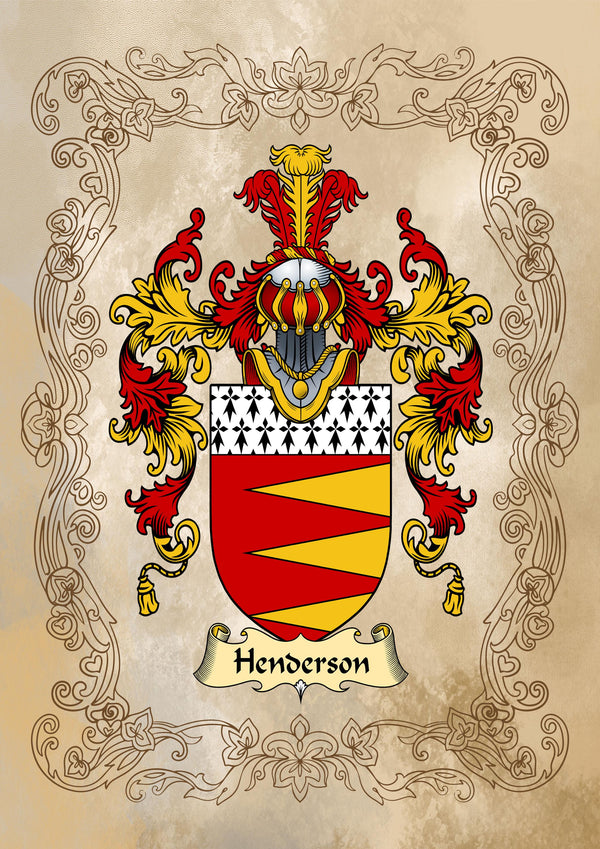 Framed Family Crest Print: Personalised Heraldry Wall Art Gift - Rainbowprint.uk