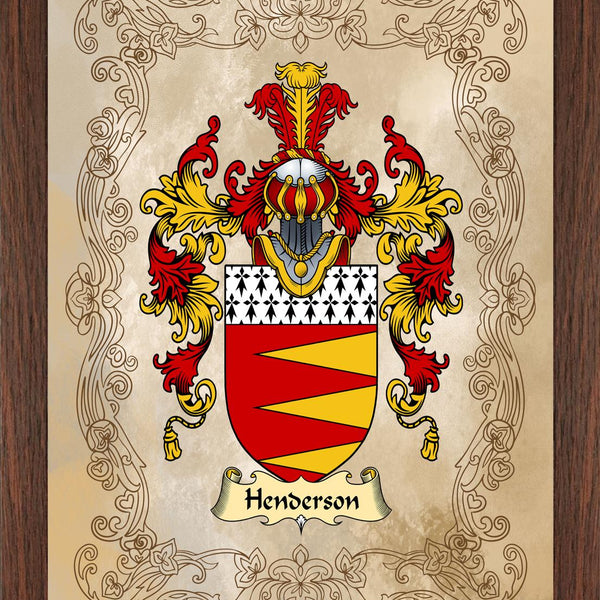 Framed Family Crest Print: Personalised Heraldry Wall Art Gift - Rainbowprint.uk