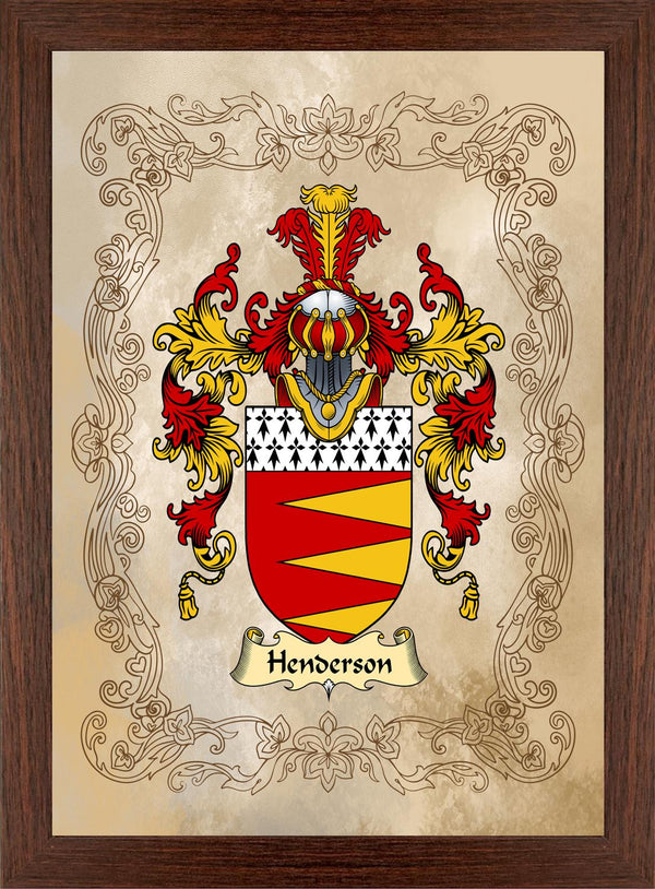 Framed Family Crest Print: Personalised Heraldry Wall Art Gift - Rainbowprint.uk