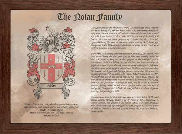 Framed Family Crest & Surname History Print: Personalised Heraldry Wall Art Gift - Rainbowprint.uk