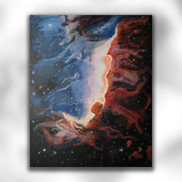 Galaxy Original Art Painted Canvas 30x20cm - stunning wall decor - Rainbowprint.uk