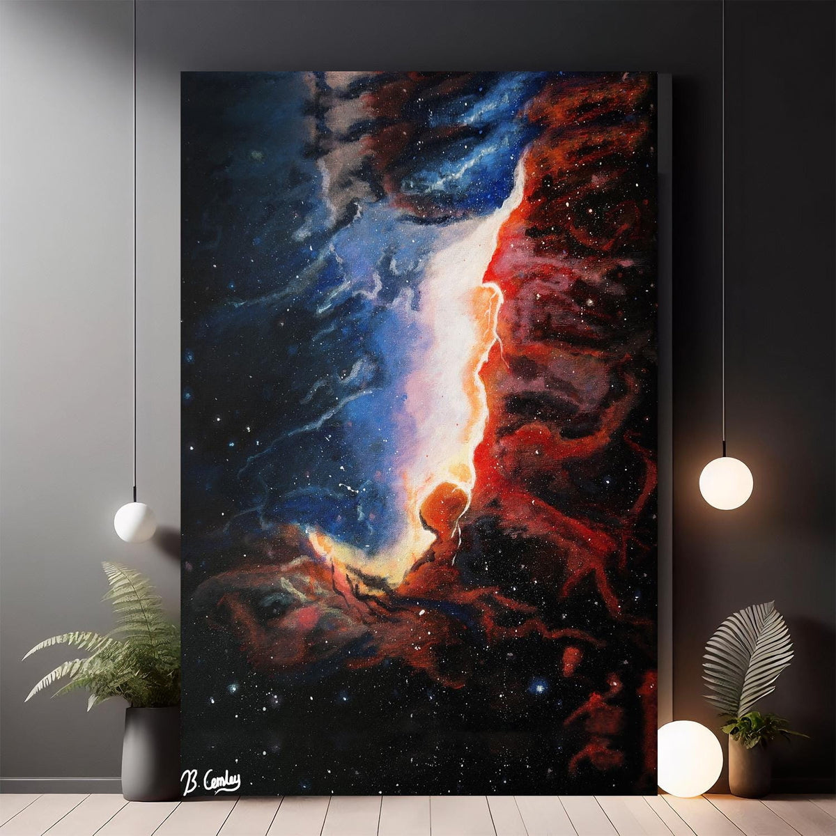 Galaxy Original Painted Canvas 30x20cm - Rainbowprint.uk
