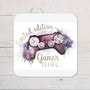 Gamer Girl Limited Edition Lilac Coaster personalised with any wording - Gamers, Gaming - Rainbowprint.uk