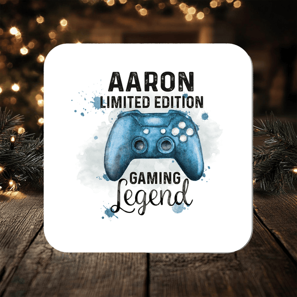 Gaming Legend Coaster: can be personalised - Rainbowprint.uk