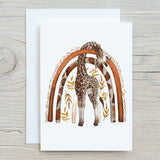 Giraffe Family Personalised A5 Glossy Greetings Card - Rainbowprint.uk